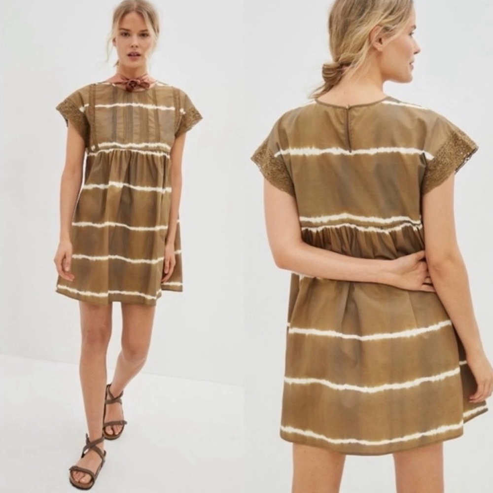 Cory Lynn Calter Anthropologie
Women's Sz M Olive Green Dress
Lace Brigid Tunic